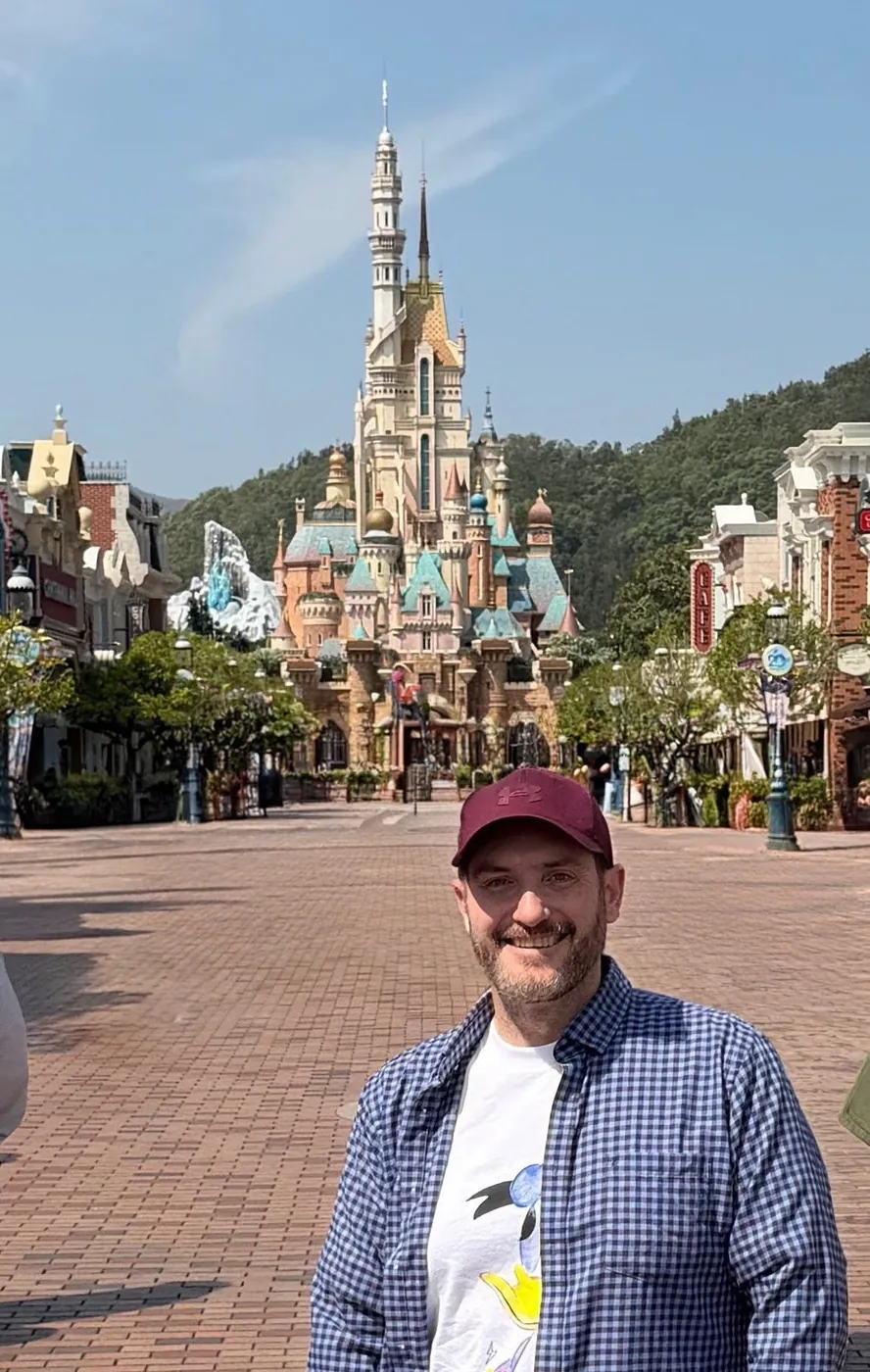 Greg at Castle of Magical Dreams, Hong Kong Disneyland — 2005