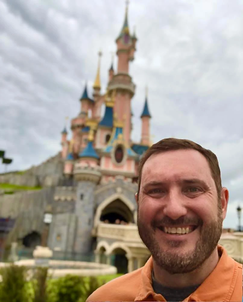 Greg at Sleeping Beauty Castle, Disneyland Paris — 1992